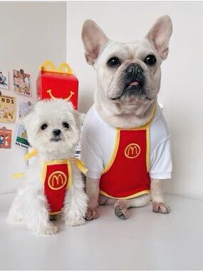 McDonald's Red and Yellow Dog/Cat Apron Set